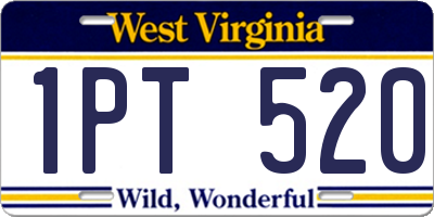 WV license plate 1PT520