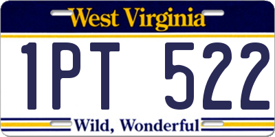 WV license plate 1PT522