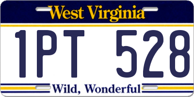 WV license plate 1PT528