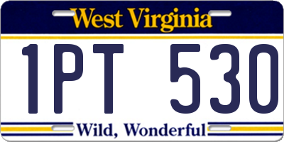 WV license plate 1PT530