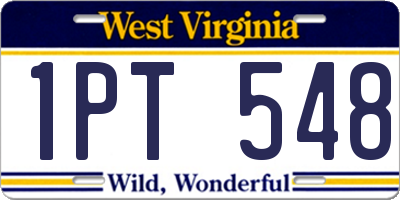 WV license plate 1PT548