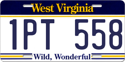 WV license plate 1PT558