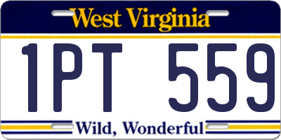 WV license plate 1PT559