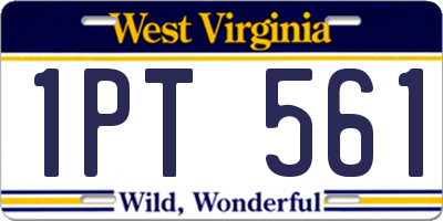 WV license plate 1PT561