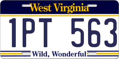 WV license plate 1PT563