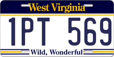 WV license plate 1PT569