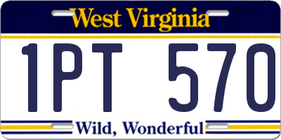 WV license plate 1PT570