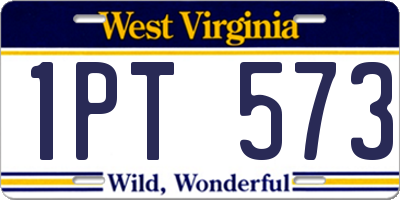 WV license plate 1PT573