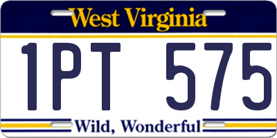 WV license plate 1PT575