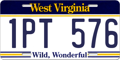WV license plate 1PT576