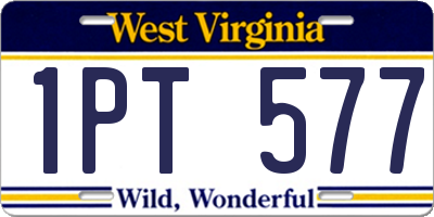 WV license plate 1PT577