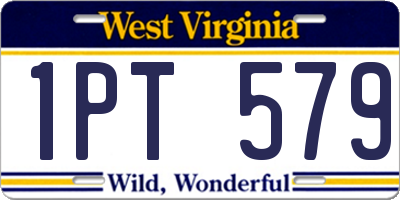 WV license plate 1PT579