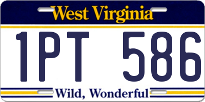 WV license plate 1PT586