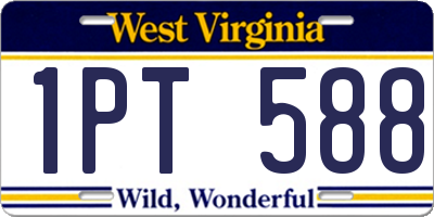 WV license plate 1PT588