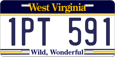 WV license plate 1PT591