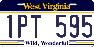 WV license plate 1PT595