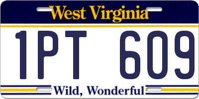 WV license plate 1PT609
