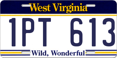 WV license plate 1PT613