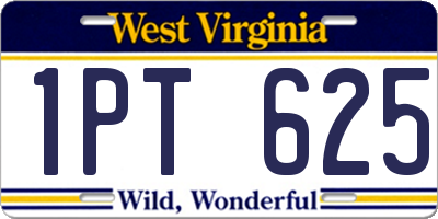 WV license plate 1PT625