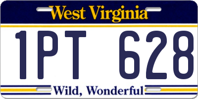 WV license plate 1PT628