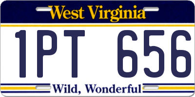 WV license plate 1PT656