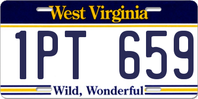 WV license plate 1PT659