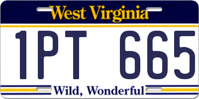 WV license plate 1PT665