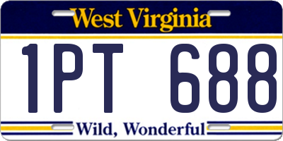WV license plate 1PT688
