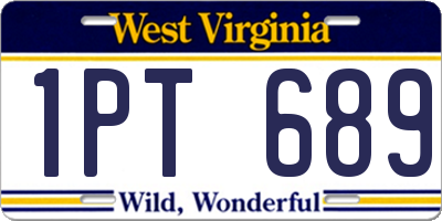 WV license plate 1PT689