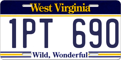 WV license plate 1PT690