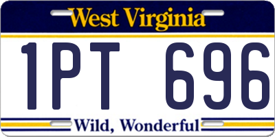 WV license plate 1PT696