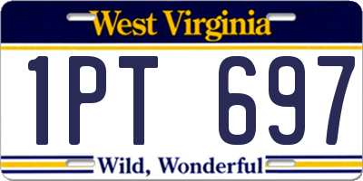 WV license plate 1PT697