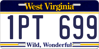 WV license plate 1PT699