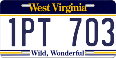 WV license plate 1PT703