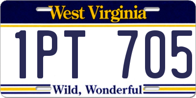 WV license plate 1PT705