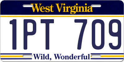 WV license plate 1PT709
