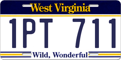 WV license plate 1PT711