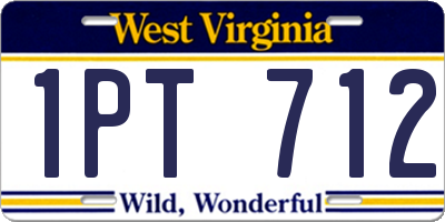 WV license plate 1PT712