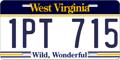 WV license plate 1PT715