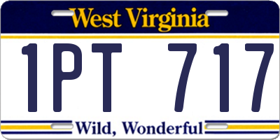 WV license plate 1PT717