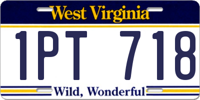 WV license plate 1PT718