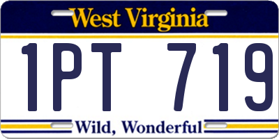WV license plate 1PT719
