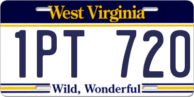 WV license plate 1PT720