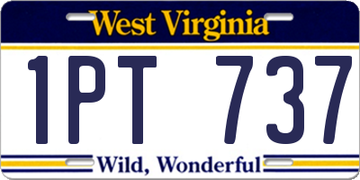 WV license plate 1PT737