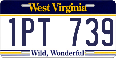 WV license plate 1PT739