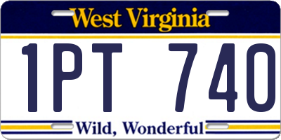 WV license plate 1PT740