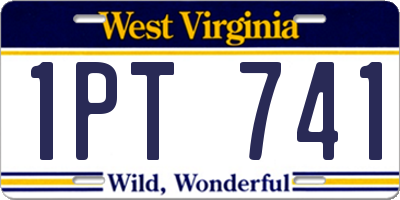 WV license plate 1PT741