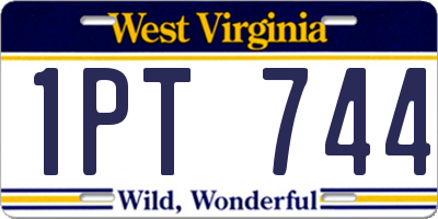 WV license plate 1PT744