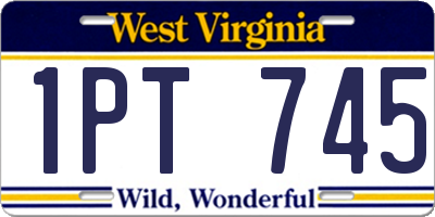 WV license plate 1PT745