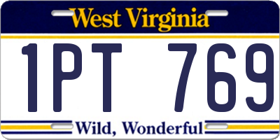 WV license plate 1PT769